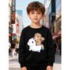 European sizes Kids' Stylish Sweatshirt, Round Neck Pullover for , Featuring Cartoon Prints, Suitable for Everyday Casual Wear And Outdoor Activities