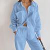 Pigiama da donna in mussola di cotone a maniche lunghe, set da 2 pezzi, indumenti da notte, tuta casual da donna, indumenti da notte primaverili, tuta da casa