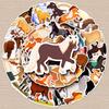 50pcs Cute Short-legged Horse Cartoon Animal Stickers for Water Bottles, Phone Cases, and Guitars - Waterproof Decals