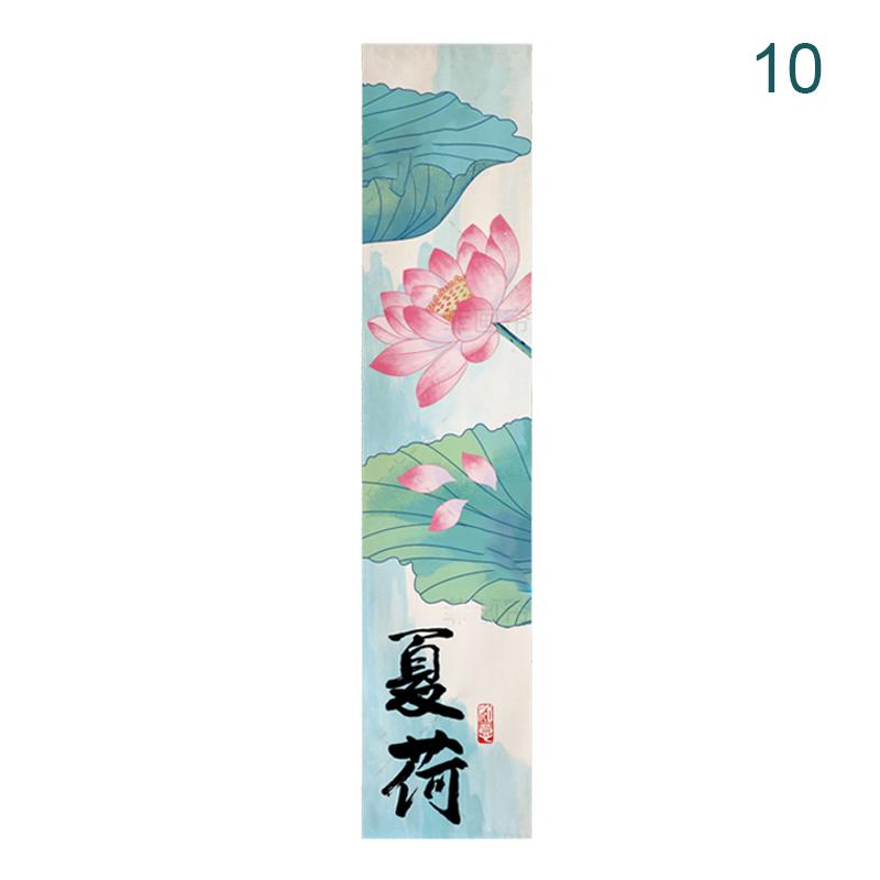 Chinese Style Banners Zen Lotus Printed Drapes Bathhouse Partition Outdoor Antique Scenery Decor Background Hanging Curtain
