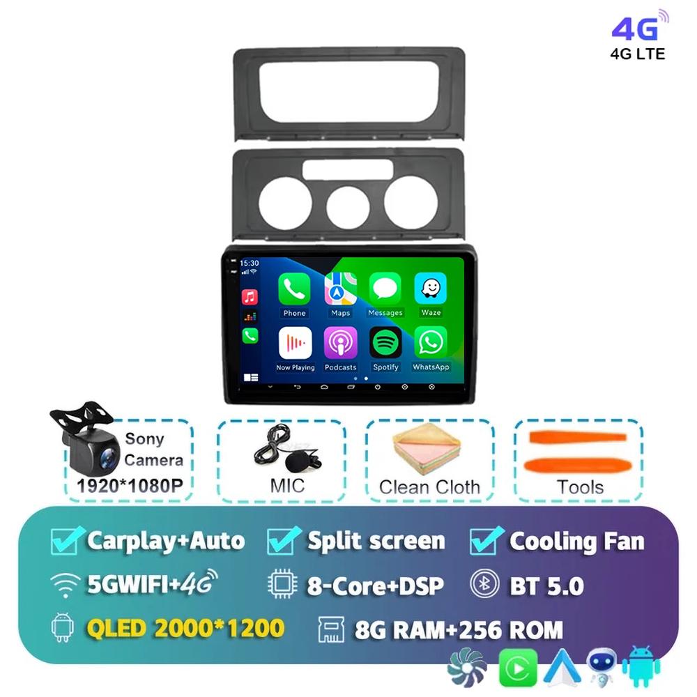 Android14 Carplay Auto Car Radio For Volkswagen VW Caddy 2010-2016  Multimedia Player GPS Stereo DSP WIFI