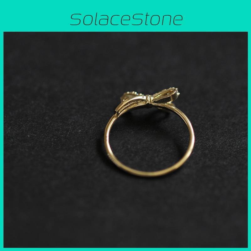 Stunning Copper Ring Featuring Dazzling Bowknot Zirconia Design For Trendy Women And Everyday Glamour