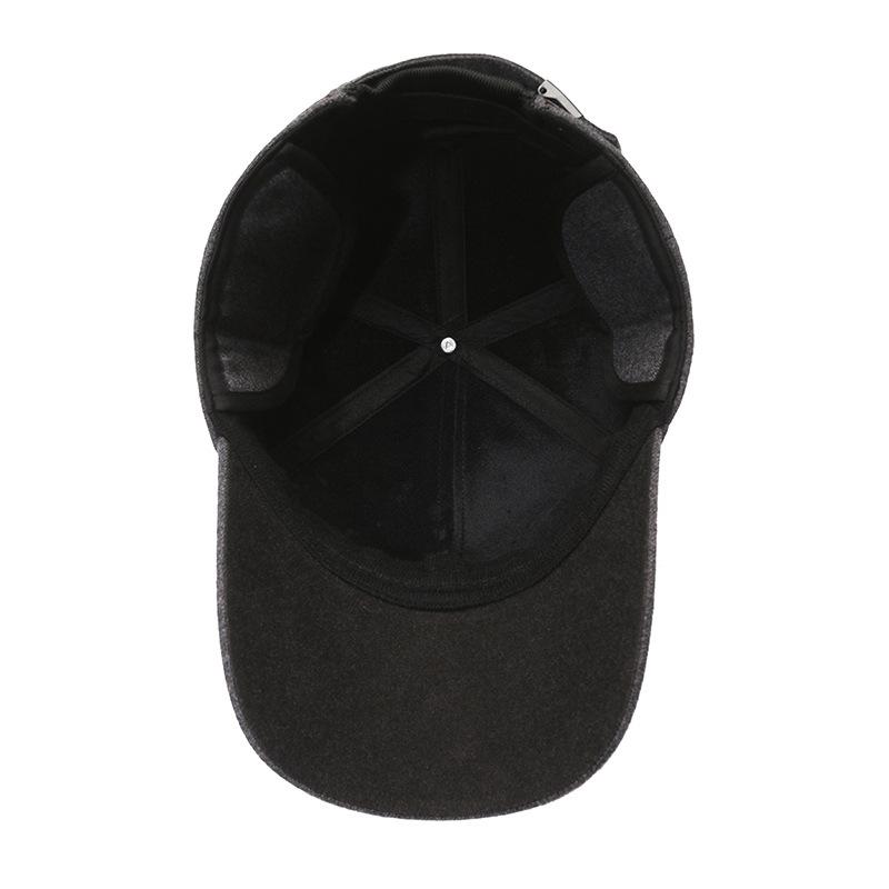 New Thickened Warm Ear Protector Baseball Cap Middle-Aged And Elderly Men'S Cotton Hat Warm Windproof Ear Protector Cap