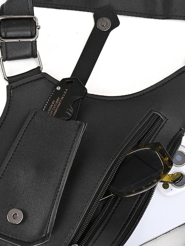 Borsa da telefono in pelle alla moda 2026 Unisex da ascella & Borsa da petto gilet cool
