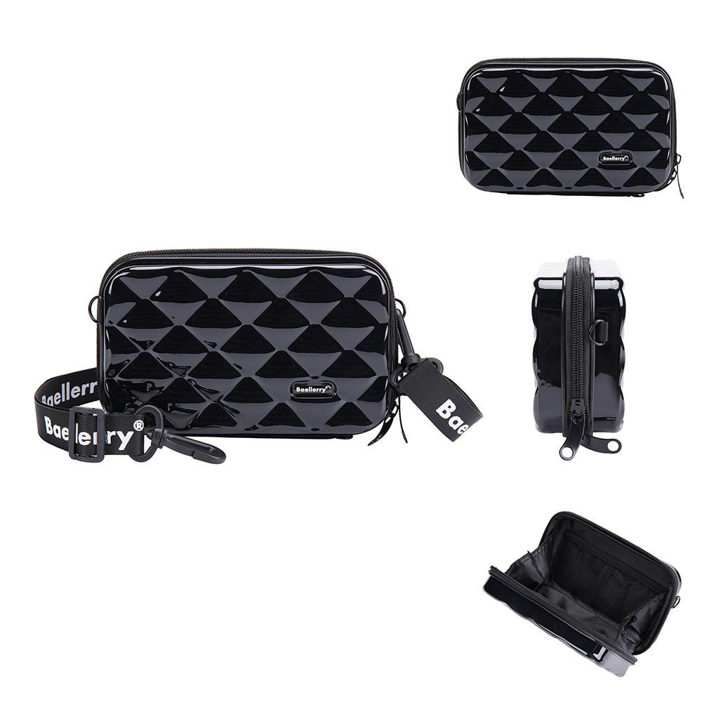 New Women s Cosmetic Bag PC Hard Shell Wash Bag Mini Multifunctional Oblique Span Bag