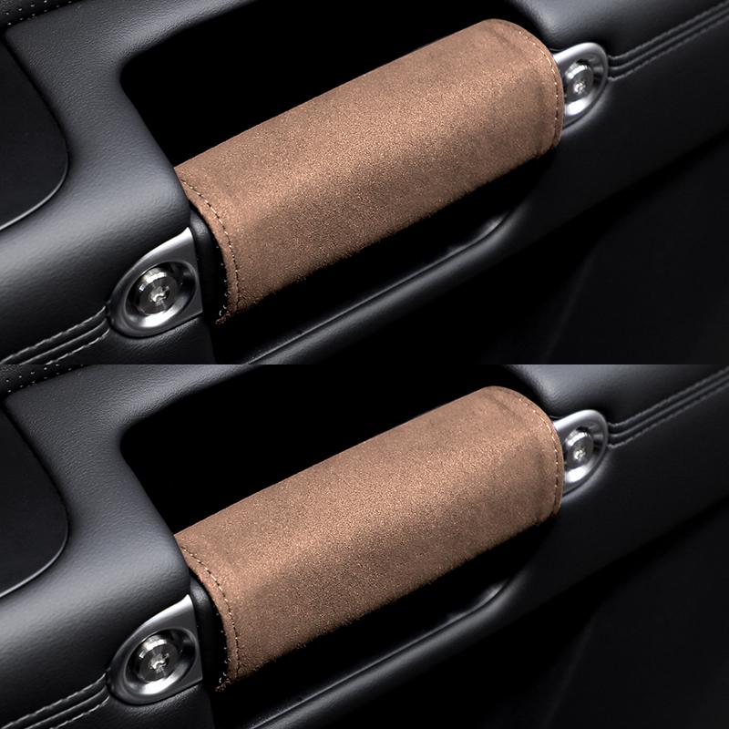 Car Door Handle Protective Cover Car Door Handle Cover Fur Decorative Car Armrest Cover Exterior Parts Body Kits