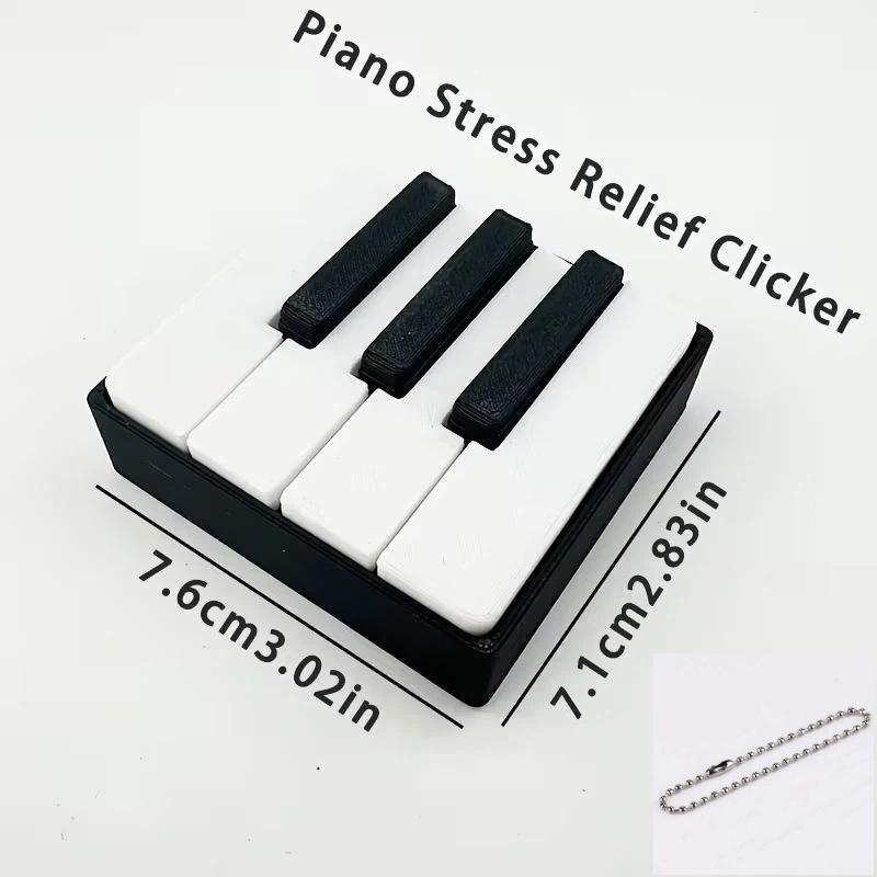 Figurină Clicker Tastatură Pian Imprimată 3D Tip Apăsare Relaxantă Jucărie Fidget Potrivită Pentru Birou Jocuri de Petrecere Apăsător Taste Muzicale