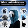 Waterproof Fleece Lined Riding Headgear with Goggles 3-in-1 Full Cover Ski Hood Cycling Skiing