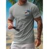 Summer Casual Everyday Men's Short Sleeve Top Hawaiian Men's Fashion T-shirt Outdoor Beach Men's Crew Neck T-shirt 3D Print