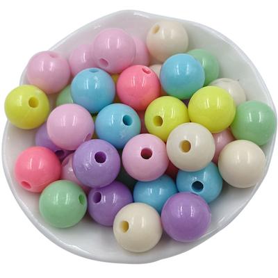 30-500 Peças Contas Soltas Acessórios de Joalheria DIY para Colar 4-14mm Moda Redondo Fabricação de Pulseira Cor Doce