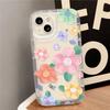Silicone Transparent Phone Case For iPhone 11 16 13 15 Pro Max 14 12 XS X XR 7 8 Plus SE 16promax Shockproof Flower Funda Cover