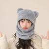 Keep Warm Bear Cap Scarf Set Korean Style Winter Pullover Cap Fashion Beanies Cap  Winter