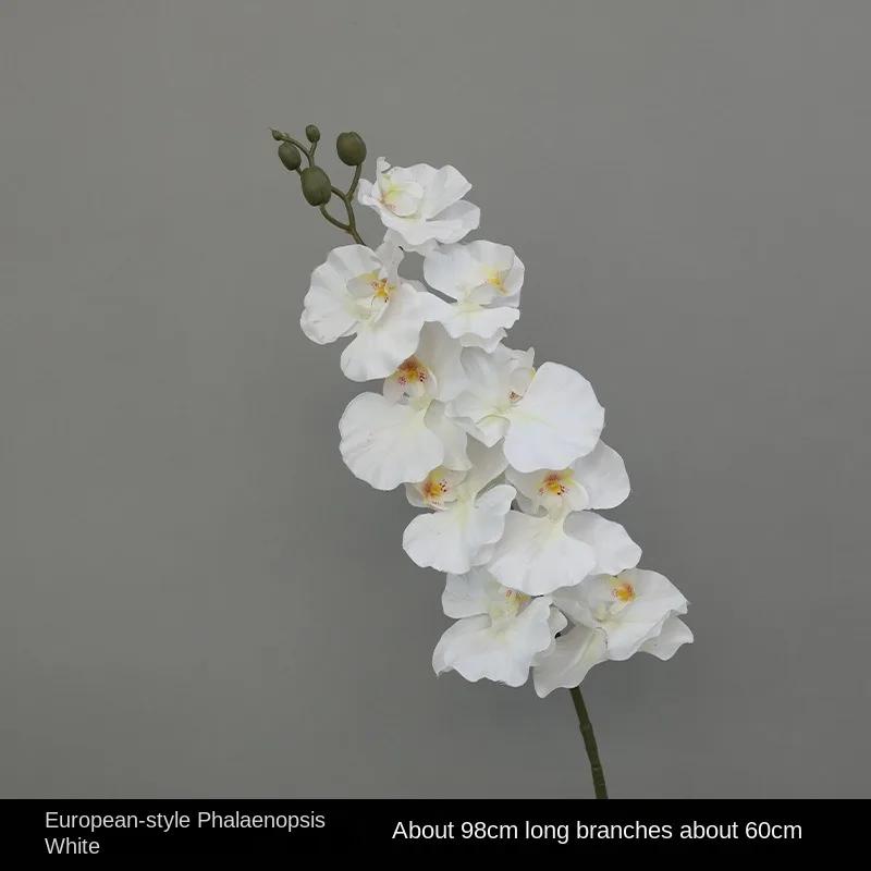 Lifelike 9 Heads Artificial Butterfly Orchid Multi Color 3D Simulation Flower 98cm Real Touch Plant Fake Phalaenopsis Flower