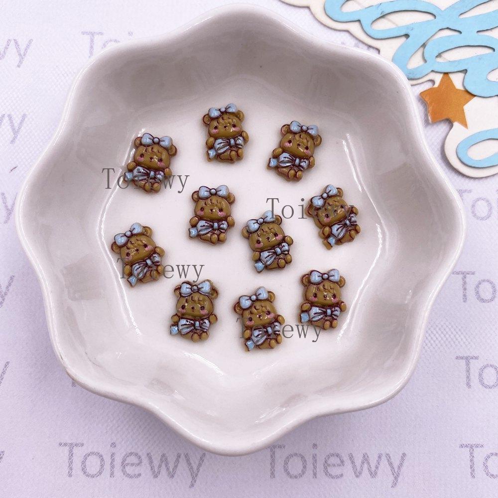 50pcs Résine Coloré Dessin Animé Lapin Canard Chien Chat Ours Brun Nail Art Strass Dos Plat DIY Bijoux de Noël Scrapbook Artisanat