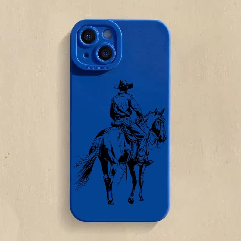

Cool Black Horse Phone Case For iPhone 17 Pro 16 15 14 13 12 11 Pro Max XS XR 17Air 16E 13 Mini Soft Silicone Cover iPhone X