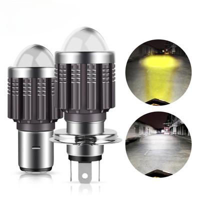 10000Lm H4 LED motociklas H6 BA20D LED motociklo priekinių žibintų lemputės CSP objektyvas baltas geltonas Hi Lo lempa motorolerio priedai Rūko žibintai 12V