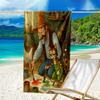 Ultra-Soft Beach Towel with Pettson and Findus Theme,Ideal for Pool - Camping, Diving - Perfect Travel Essential, Vibrant Beach Towel.