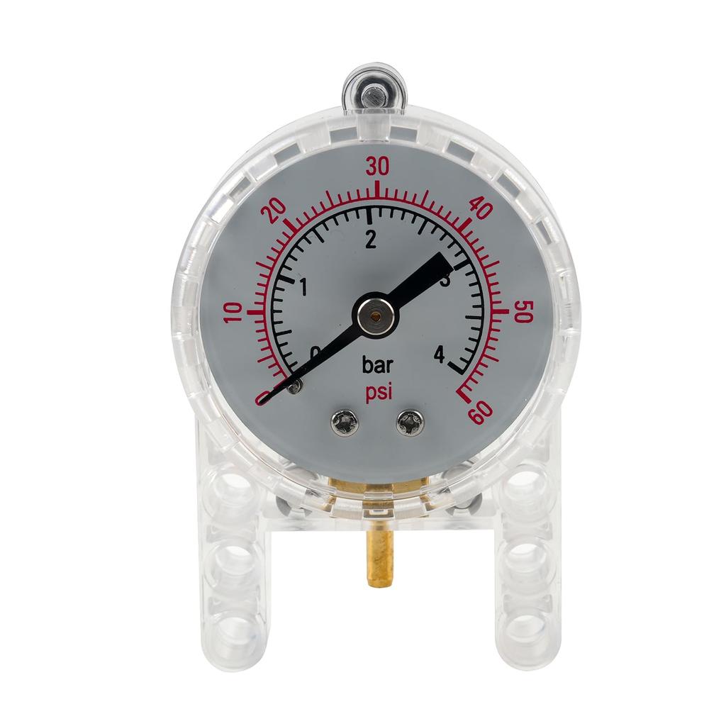 RCmall MOC Pneumatic Building Block Kit, 16 Pieces: Air Pressure Switch, Air Pump, Hose Pipe, Barometer, and Air Tank