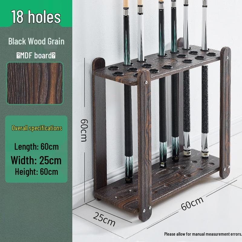 Vertical 18-Hole Pool Cue Floor Stand