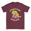 Unisexs Super Marios Princess Peach Big Character Portrait T Shirt Pure Cotton Clothes Short Sleeve O Neck Tees 6XL TShirts