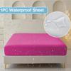 Solid Color Waterproof Bedsheet, Soft and Comfortable Bedding Mattress Protective Cover Suitable for Bedrooms, Guest Rooms, Fitted Sheet No Pillowcase