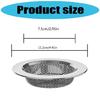 3Pcs Metal Sink Strainer Basket Food Scrap Collector Bathroom Bathtub Drain Strainer Stainless Steels Drain Hair Catcher