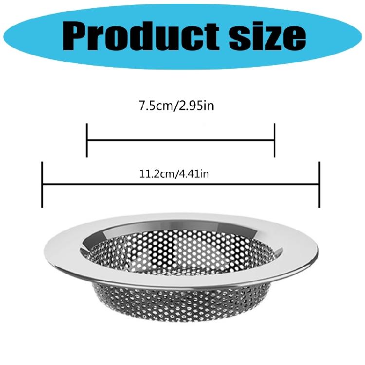 3Pcs Metal Sink Strainer Basket Food Scrap Collector Bathroom Bathtub Drain Strainer Stainless Steels Drain Hair Catcher