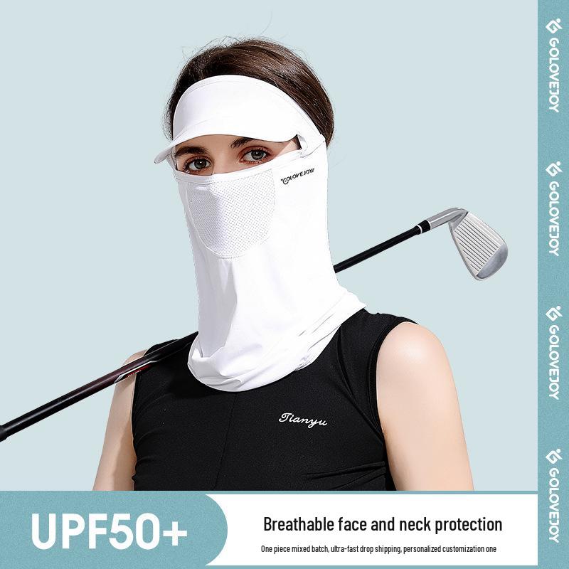 Women's Summer Ice Silk Sun Mask: Outdoor Golf, Sports, Cycling Face Protection Headscarf Veil (XTJ72)