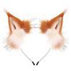 Realistic Plush Cat Fox Ear Hair Clip Cosplay Headwear for Anime Convention Party Costume Decoration