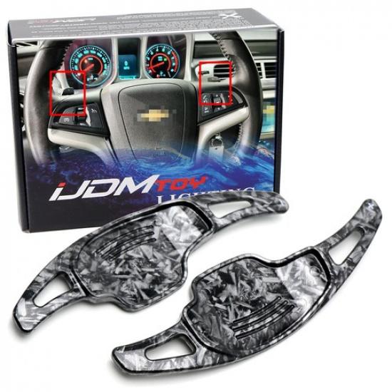 Forged Carbon  Pattern Larger Steering Wheel Paddle Shift For Chevy Gen5 Camaro