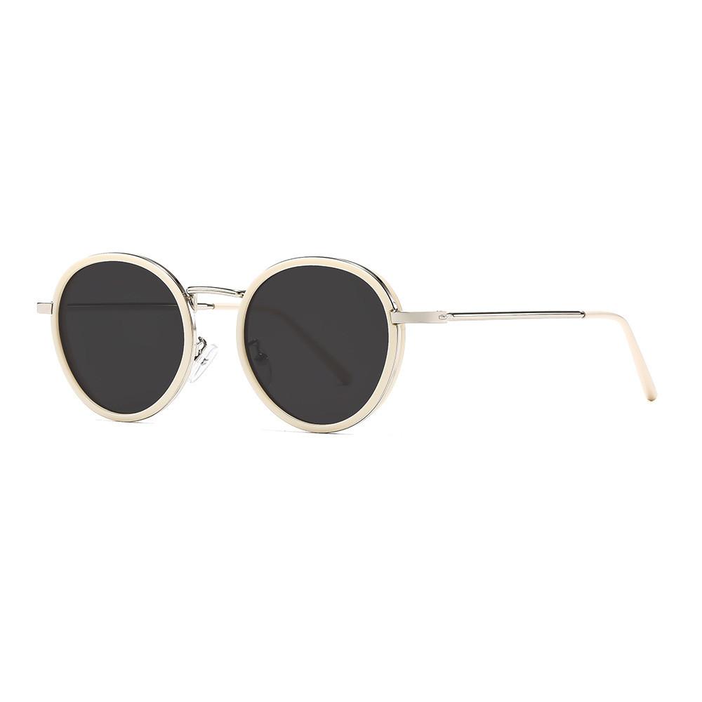 Fashion Womens Round Frame Sunglasses Protection For Outdoor Travel