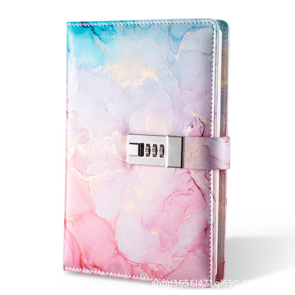 Hot Sale A5 PU Notebook  Password Notebook Children's Gifts School Supplies LOGO Customization