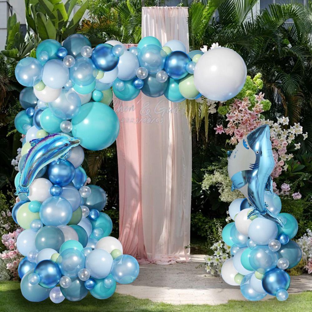 Foil Under The Sea Balloon Arch Latex Balloon Garland Dolphin  Boys