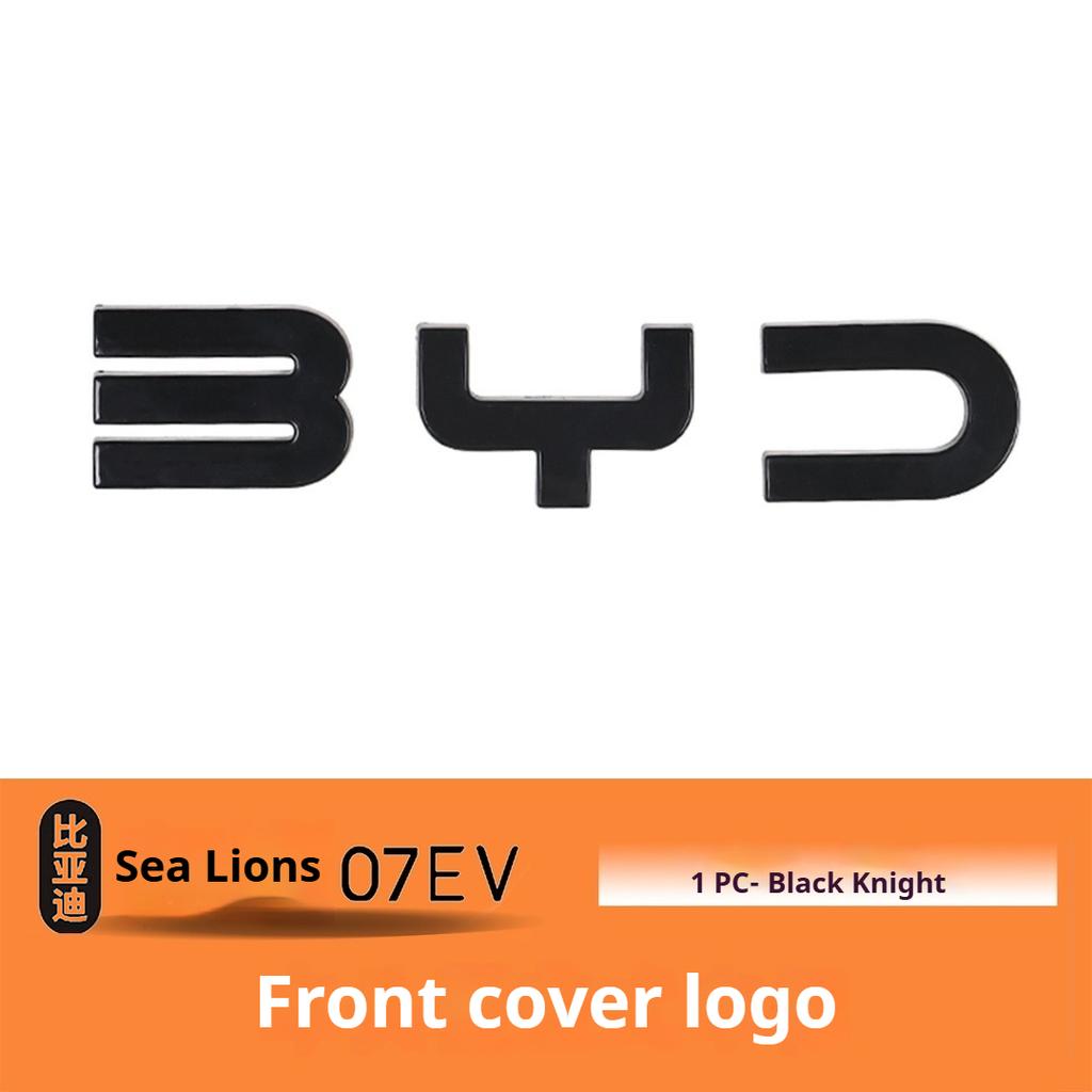 For BYD Sealion 7 EV Car Black Front Emblem  Black Warrior Rear Badge Modification Covering Styles Tail Logo Blackout Car Badge