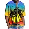 Camisa para Hombre con Palmera Estampado 3D Camisa de Botones Camisa Casual Camisa de Verano Manga Corta Ropa Diaria de Vacaciones
