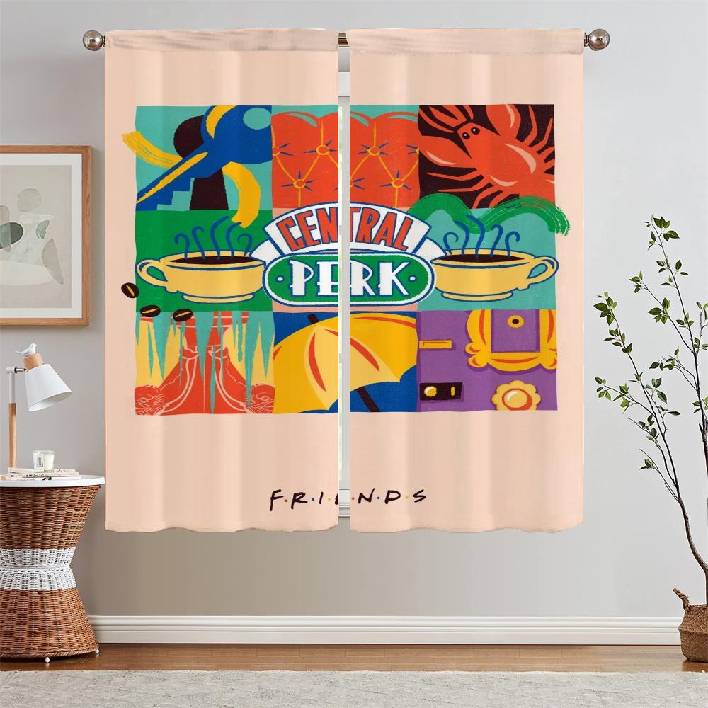 Friends Tulle in Kitchen Curtains for Living Room Cover Curtain Tiebacks Black Out Curtains Blackout Blinds Bedroom Decoration