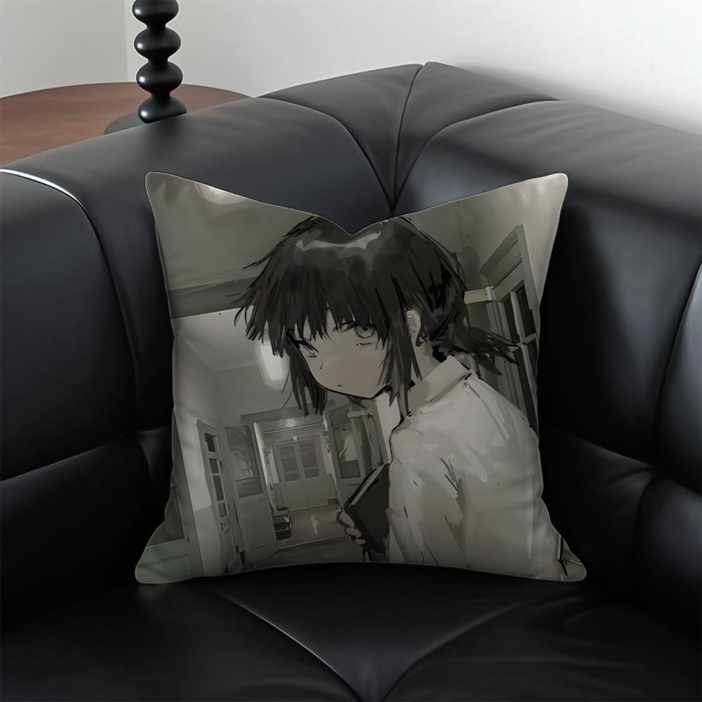 anime cyberpunk SSerial EExperiments LLain Cushion Cover Pillow Case Antidustmite Invisible zipper silky plush cushion