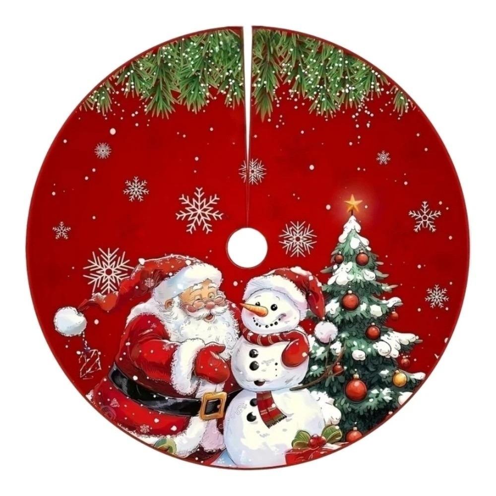 Round Christmas Tree Skirts 90cm 35in Xmas Tree Foot Cover Christmas Tree Mat Wedding