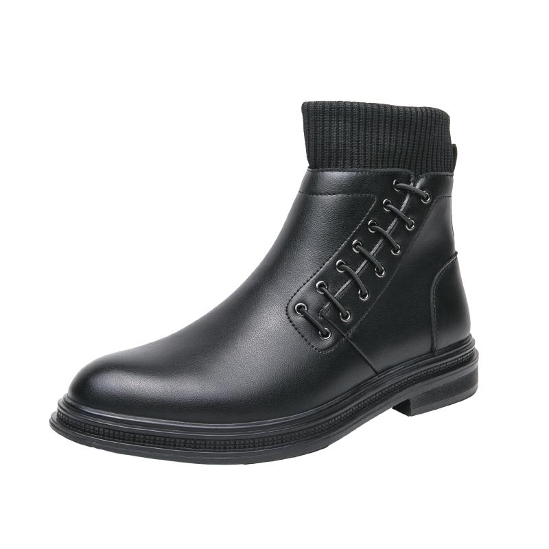 

Роскошные брендовые коричневые классические мужские ботильоны остроносые банкетные формальные ботинки мужские модные высокие кожаные туфли для мужчин 45 чёрный