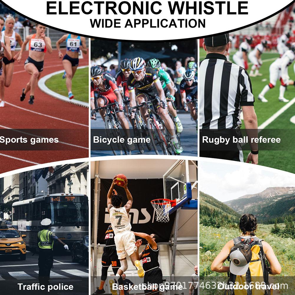 Electronic Whistle Judge Whistle Non-slip Waterproof School Teacher Sports Traning Outdoor Activities Whistle with Lanyard