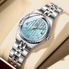 Uhr Damen Wasserdichte Quarz Uhr Kalender Massivstahl Armband Leichter Luxus Hochwertige Uhr Damen Uhr