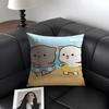 Sweet Cute P-Peach Gomas Cushion Cover Natural Linen Organic Fabric Double-Sided Printing Sofa Home Decor Gift Pillow Case