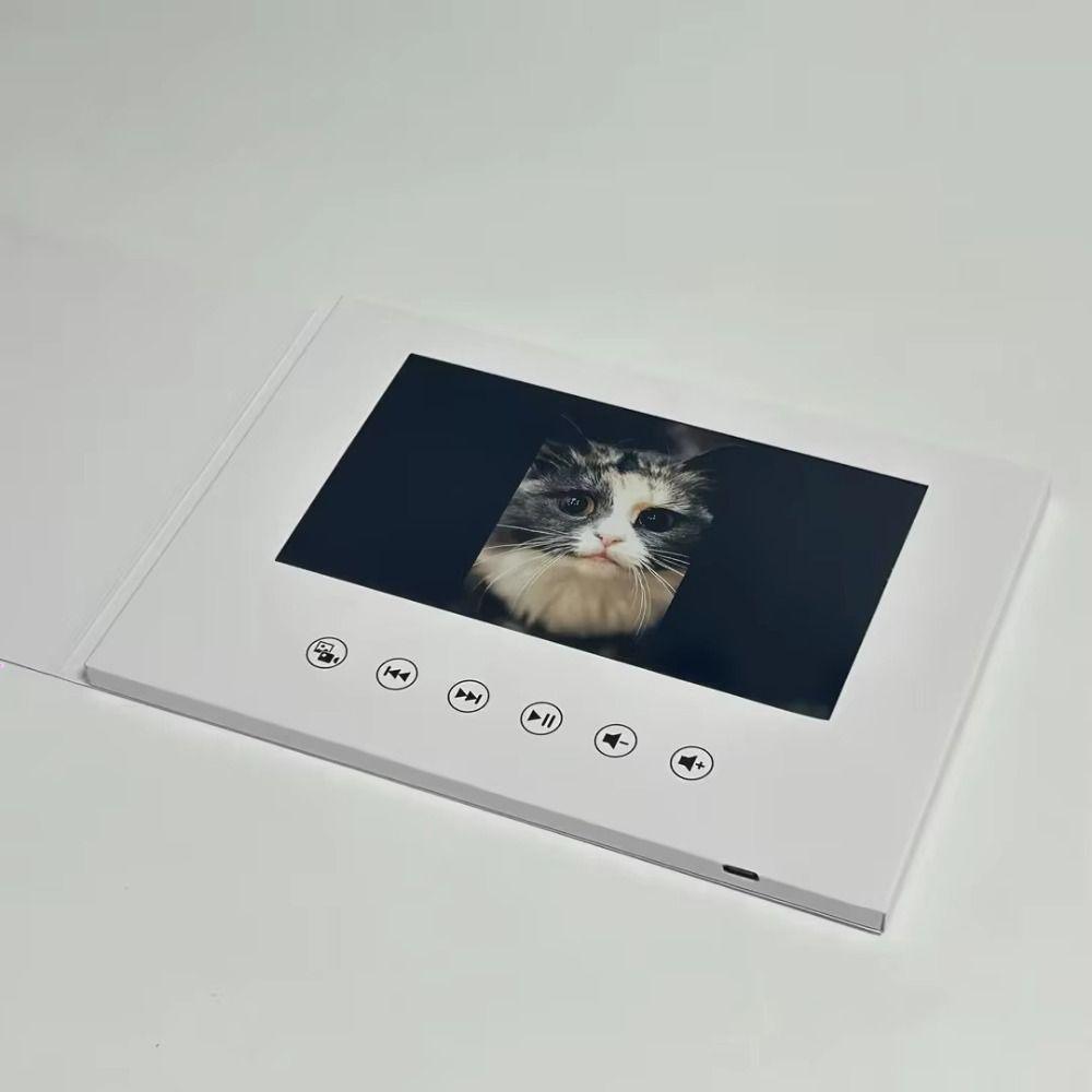2025 Lcd Video Book Card Multi-function Multi Purpose Digital Frame HD 7 Inchs Greeting Card