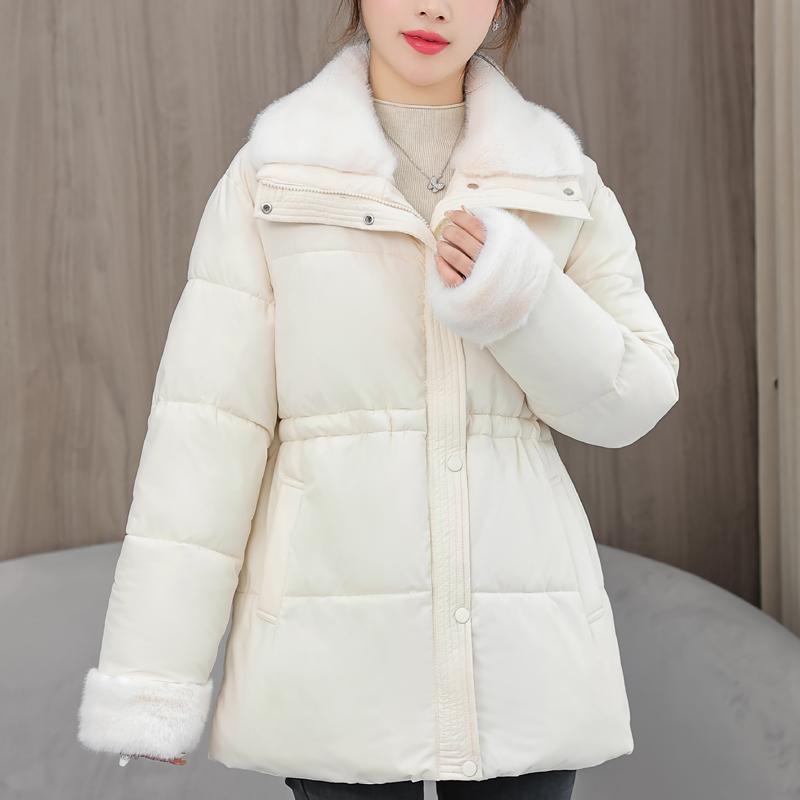 Fashion Winter Coat Female Warm Parkas Faux Fur Collar Casual Thick Women Jackets