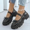 Women's Plus Size Flyknit Color Block Pointed Toe Flats – Breathable and Slip-On