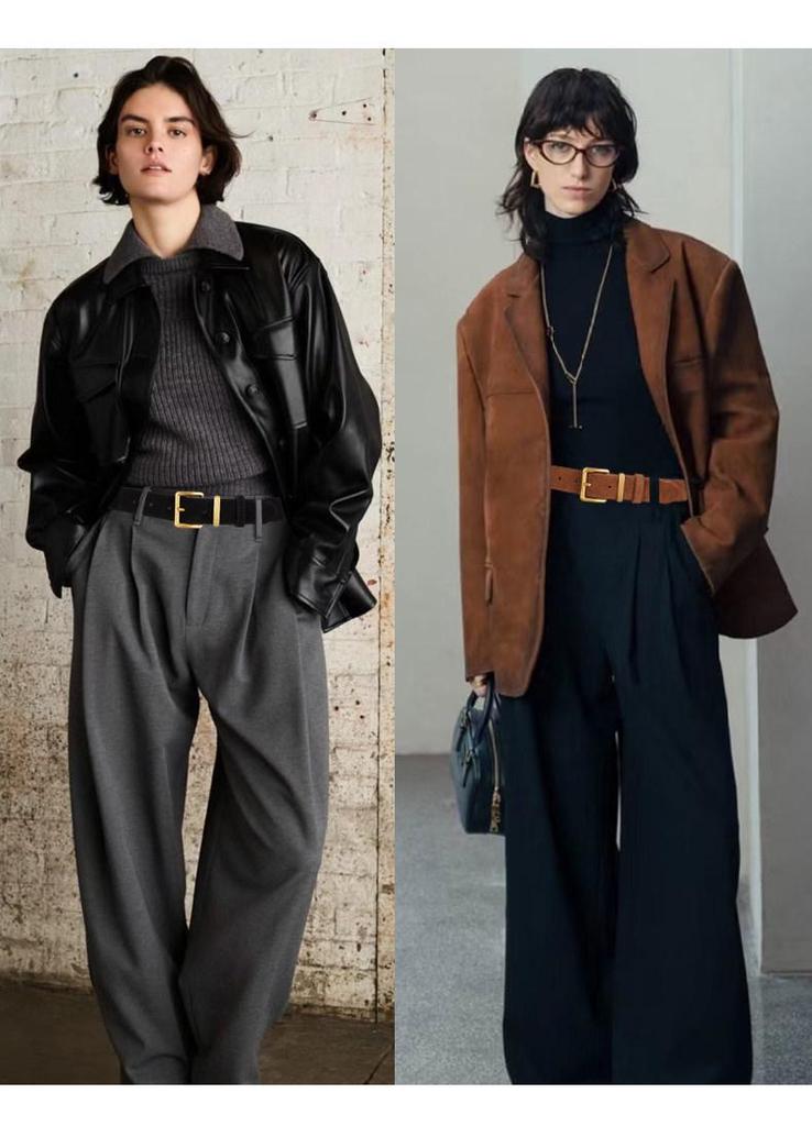 Women's Suede Leather Belt with Niche Jeans Design - Retro, Versatile, High-End Accessory