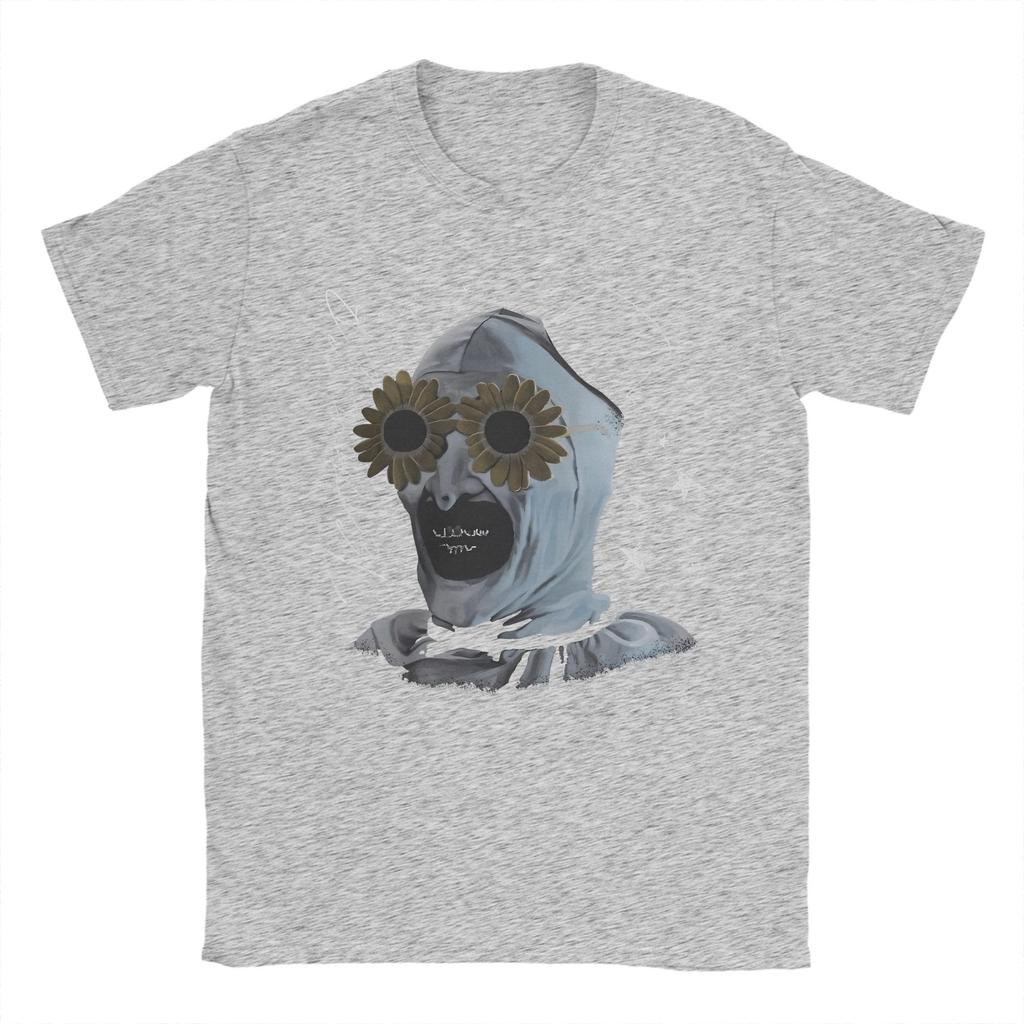 Terrifier Gruselfilm T-Shirt für Herren Baumwolle Neuheit T-Shirts Rundhals T-Shirts Kurzarm Tops Übergröße