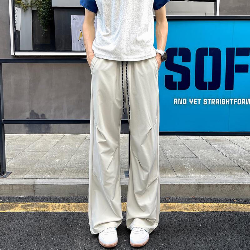 Men's Ice Silk Quick-Dry Wide-Leg Casual Pants