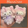 Plush Keychain With Eyelid Blink And Bow For Kids And Collectors