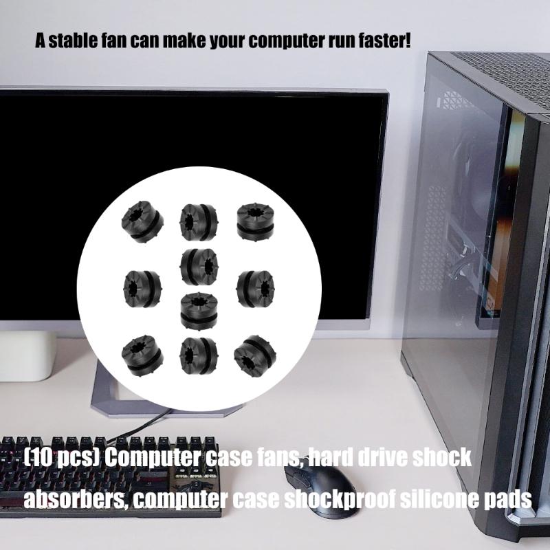 Weiches Silikon-Antivibrationspad für Computergehäuselüfter und Festplatten Effektive Geräuschreduzierung